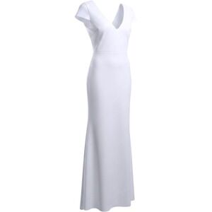 Lulus Always With Elegance White Cap Sleeve Mermaid Maxi Dress Small ~ ID E75846
